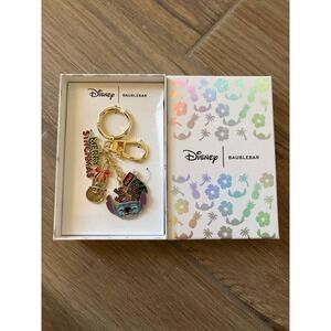 Disney Baublebar Stitch Christmas bag charm keychain